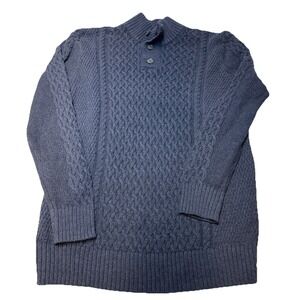 Cat & Jack Boys 1/3 Button-up Cable Knit Pullover Sweater Cream Tweed 5T